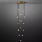 Pearl Round Glass Chandelier
