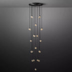 Pearl Round Glass Chandelier