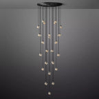 Pearl Round Glass Chandelier