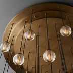 Pearl Round Glass Chandelier