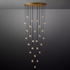 Pearl Round Glass Chandelier