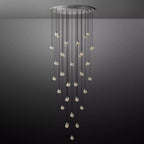 Pearl Round Glass Chandelier