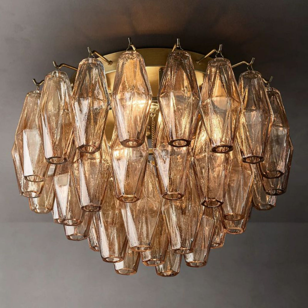 Chiara Smoke Glass Flushmount