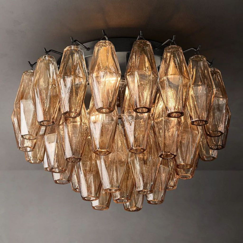 Chiara Smoke Glass Flushmount