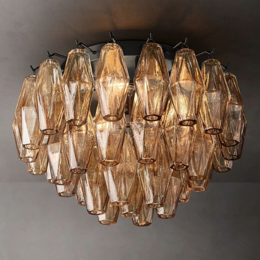 Chiara Smoke Glass Flushmount