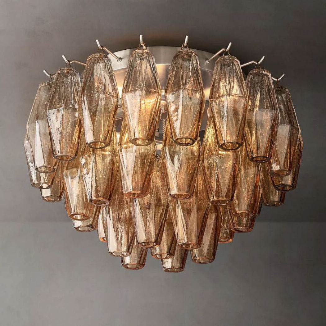 Chiara Smoke Glass Flushmount