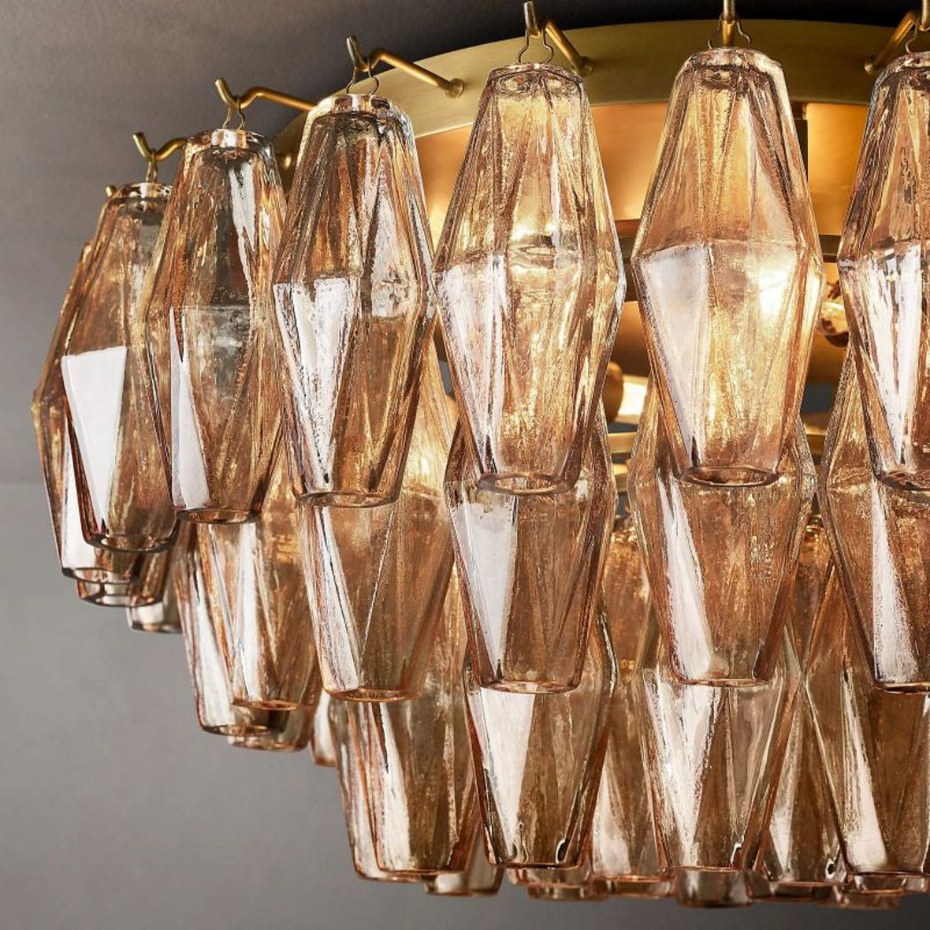 Chiara Smoke Glass Flushmount