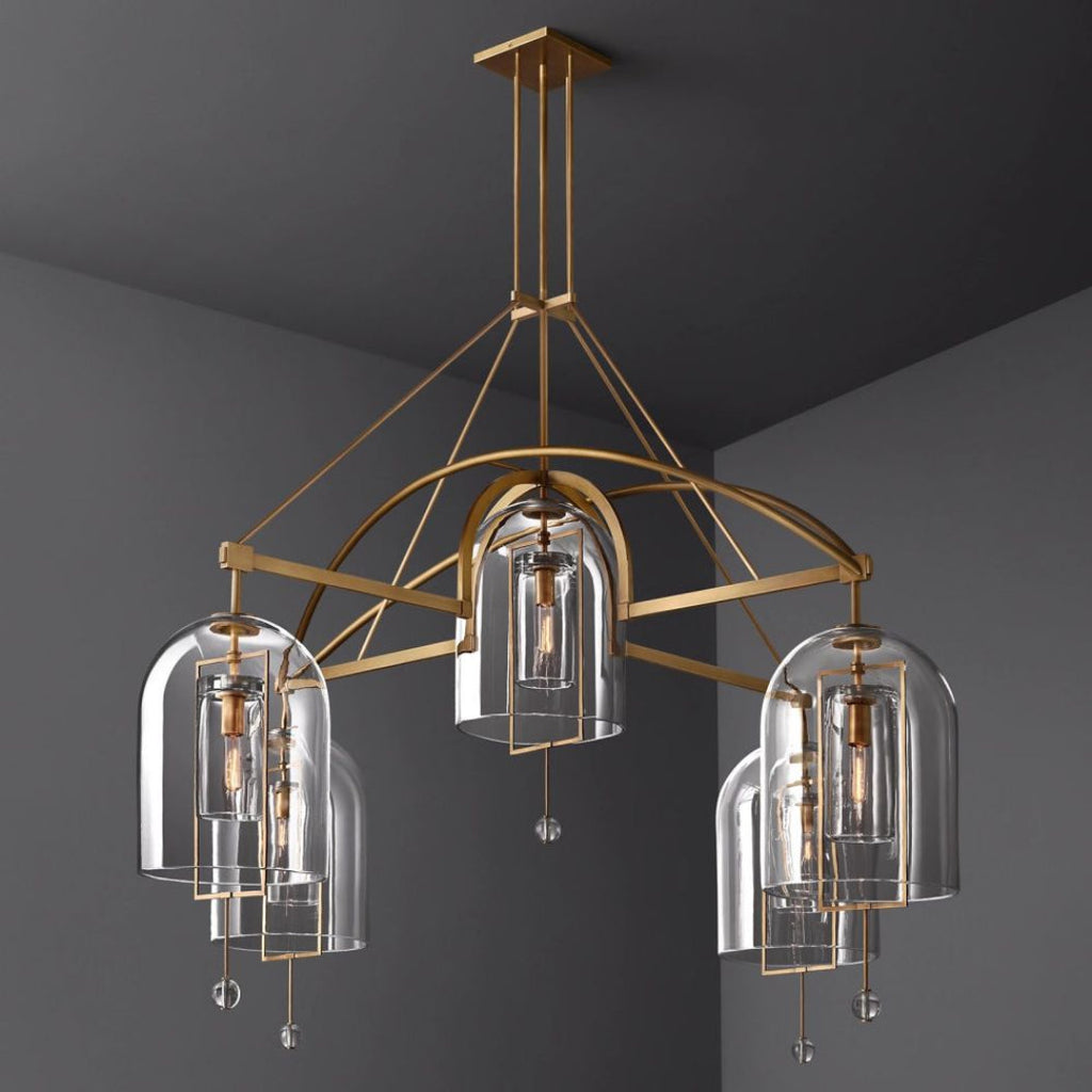 Fulcrum Round Chandelier 73" 5-Light