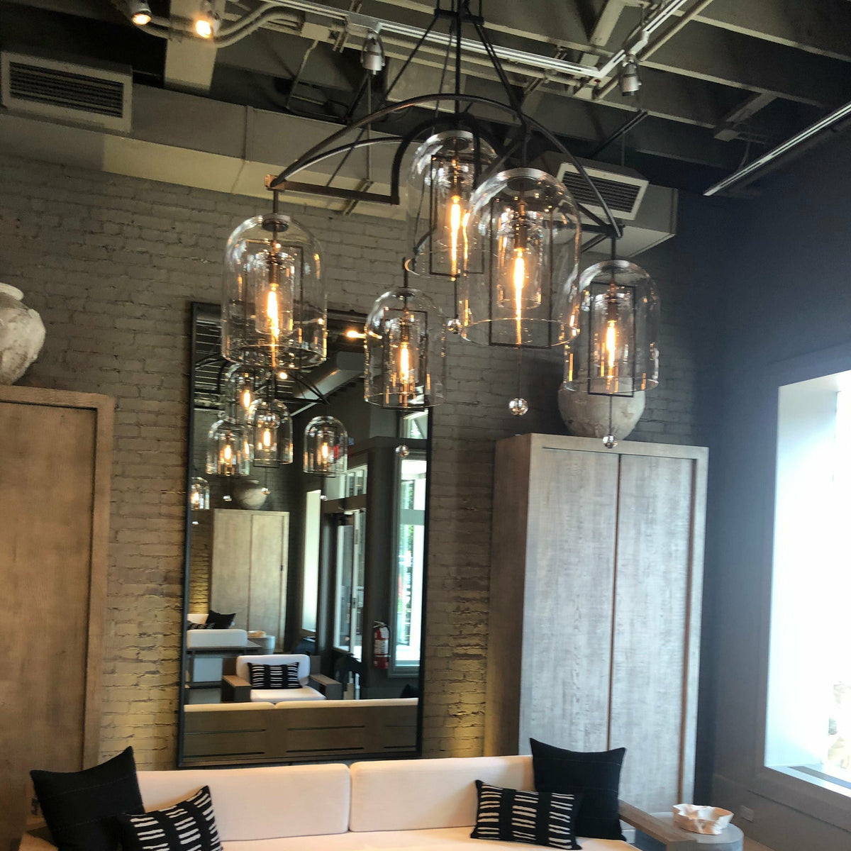 Fulcrum Round Chandelier 73" 5-Light