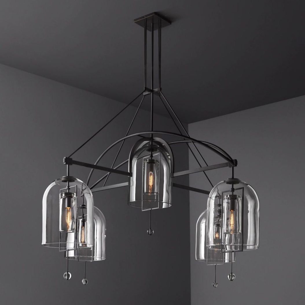 Fulcrum Round Chandelier 73" 5-Light