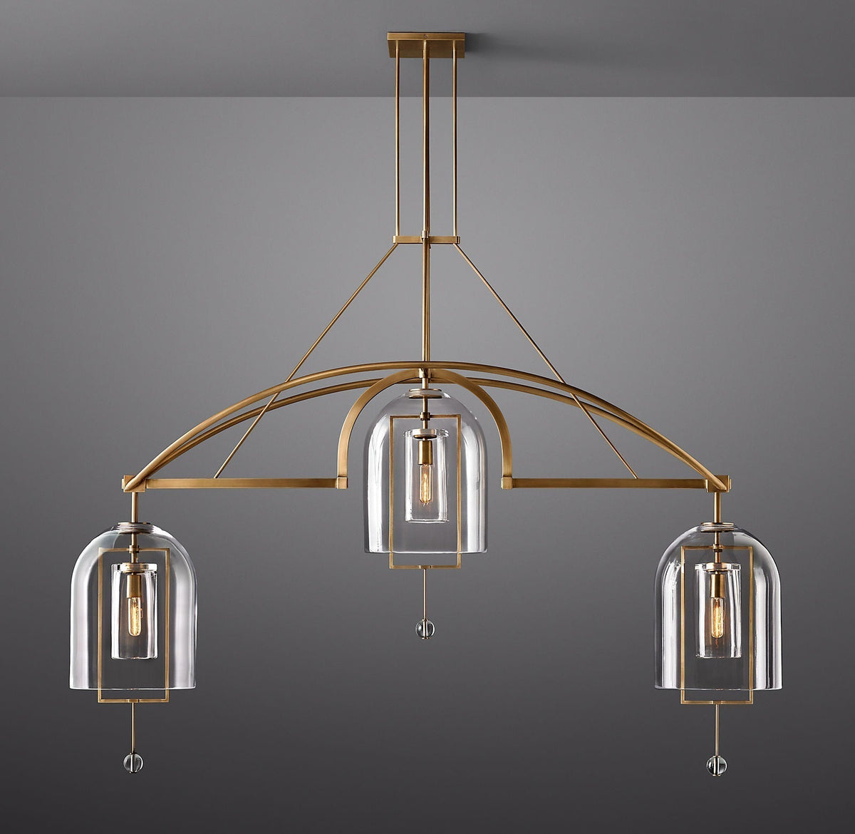 Fulcrum Linear Chandelier 73" 3-Light