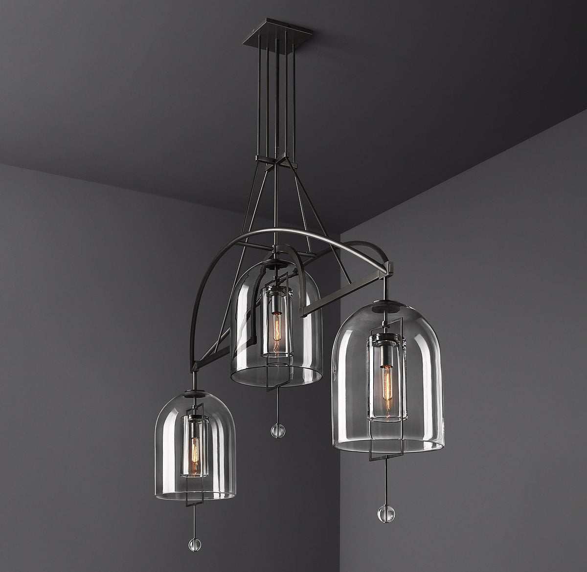 Fulcrum Linear Chandelier 73" 3-Light