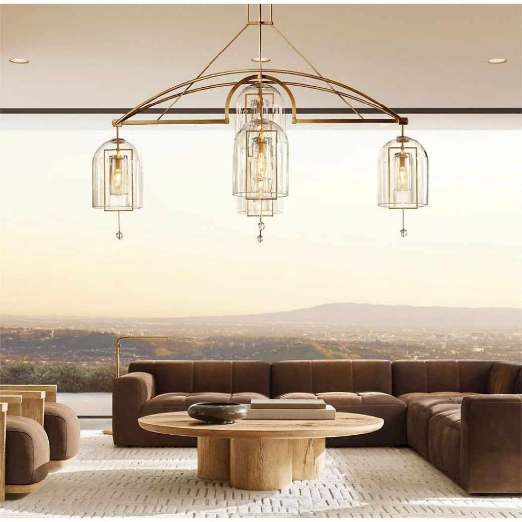 Fulcrum Round Chandelier 85" 5-Light