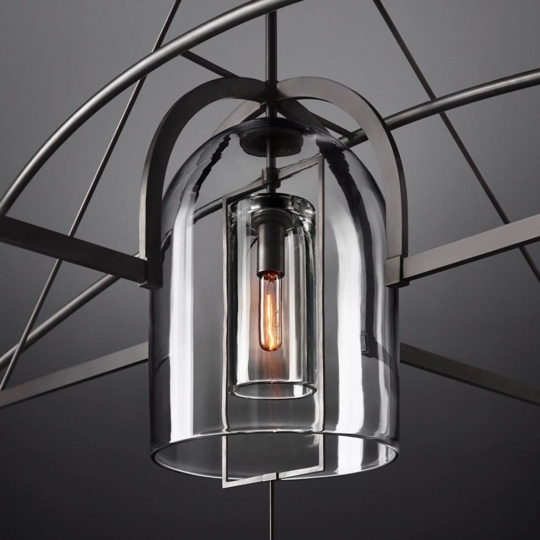 Fulcrum Round Chandelier 85" 5-Light