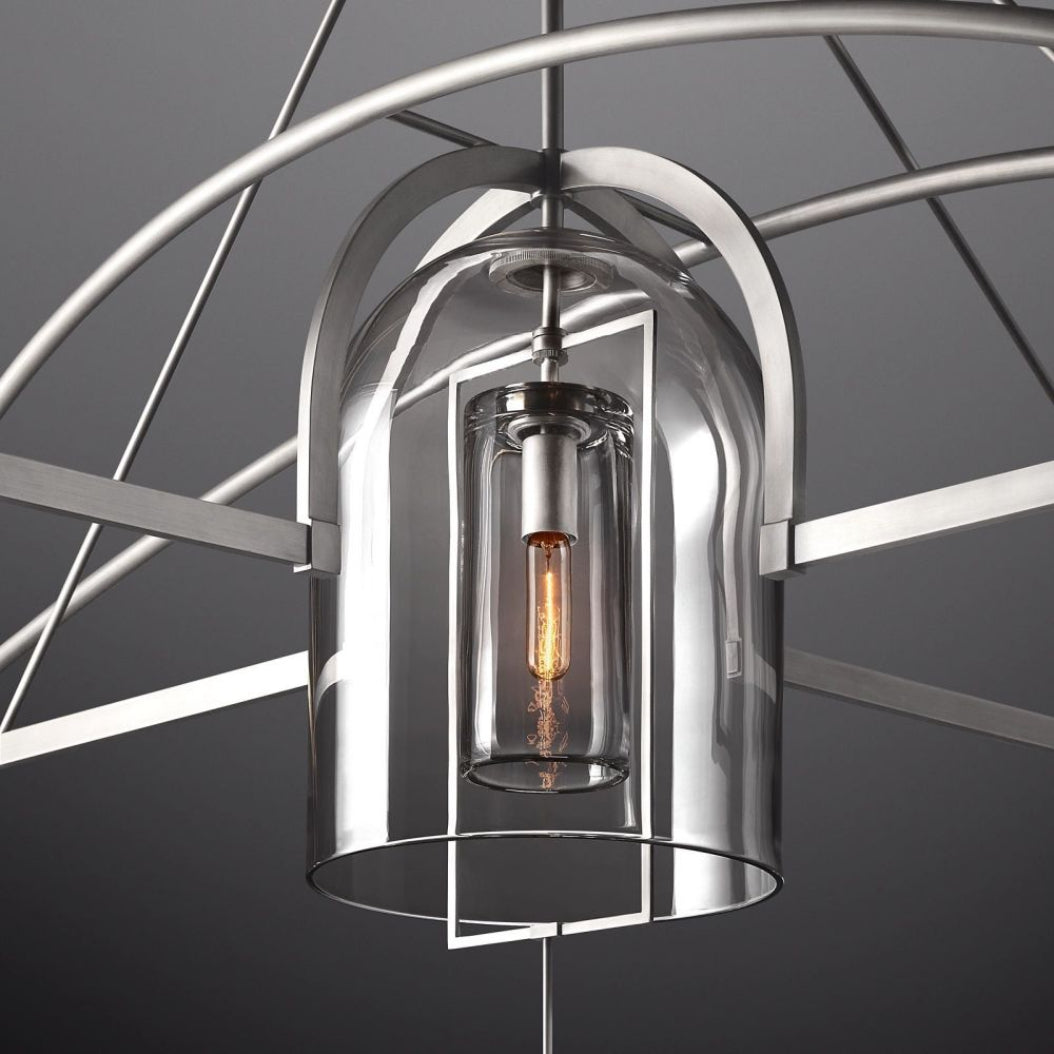 Fulcrum Round Chandelier 85" 5-Light