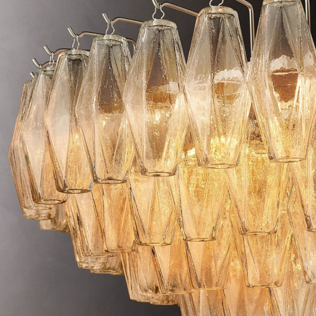 Chiara Clear Glass Tiered Round Chandelier 37"