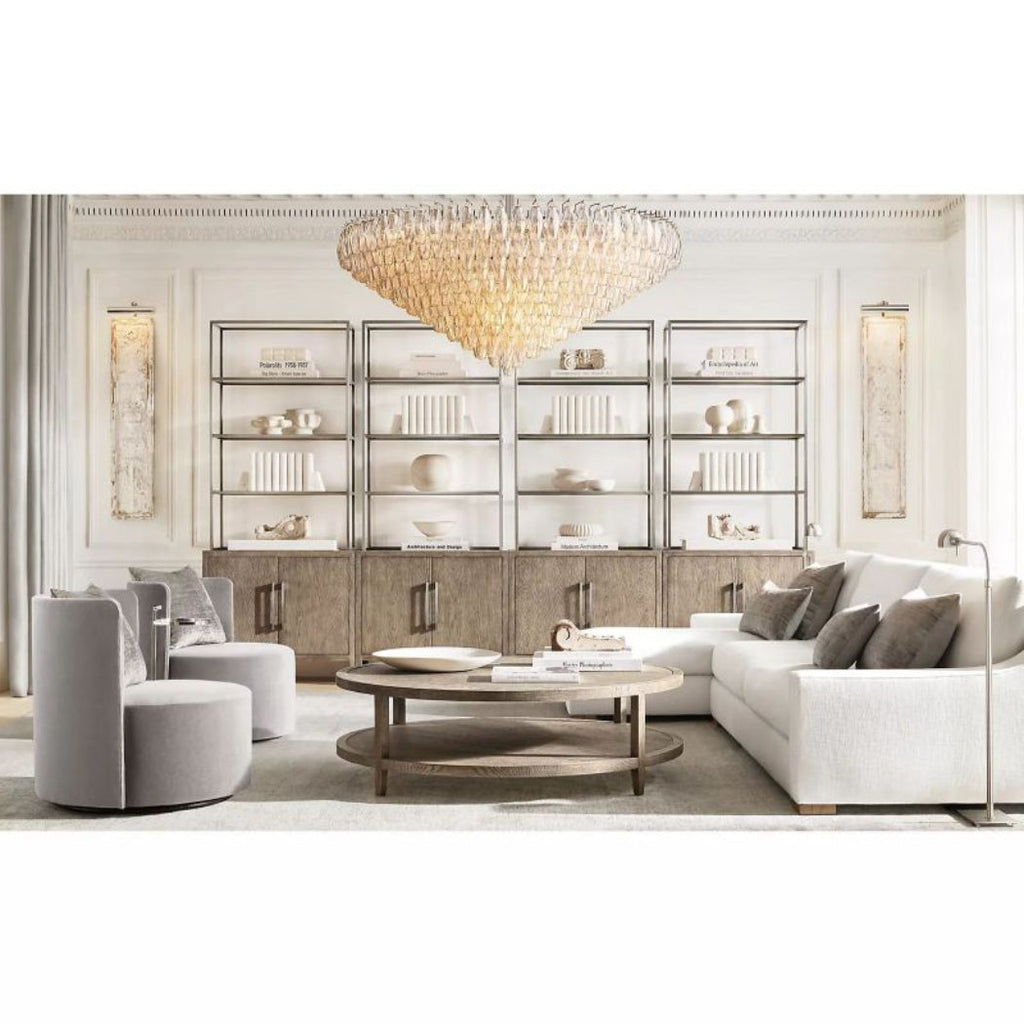 Chiara Clear Glass Tiered Round Chandelier 37"