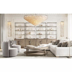 Chiara Clear Glass Tiered Round Chandelier 37"