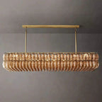 Chiaray Smoke Glass Rectangular Chandelier 74"
