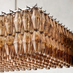 Chiaray Smoke Glass Rectangular Chandelier 74"