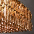 Chiaray Smoke Glass Rectangular Chandelier 74"