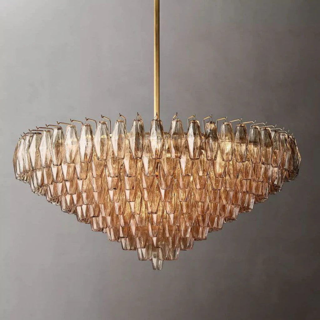 Chiaray Glass Multi-Tier Round Chandelier 47"