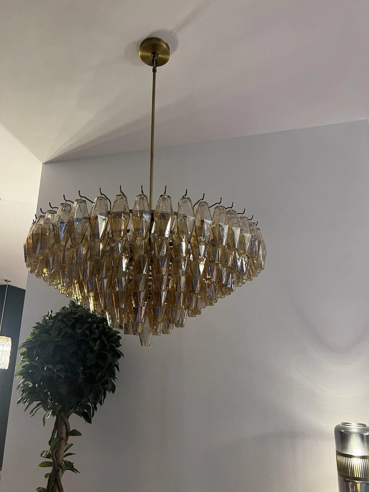 Chiaray Glass Multi-Tier Round Chandelier 47"