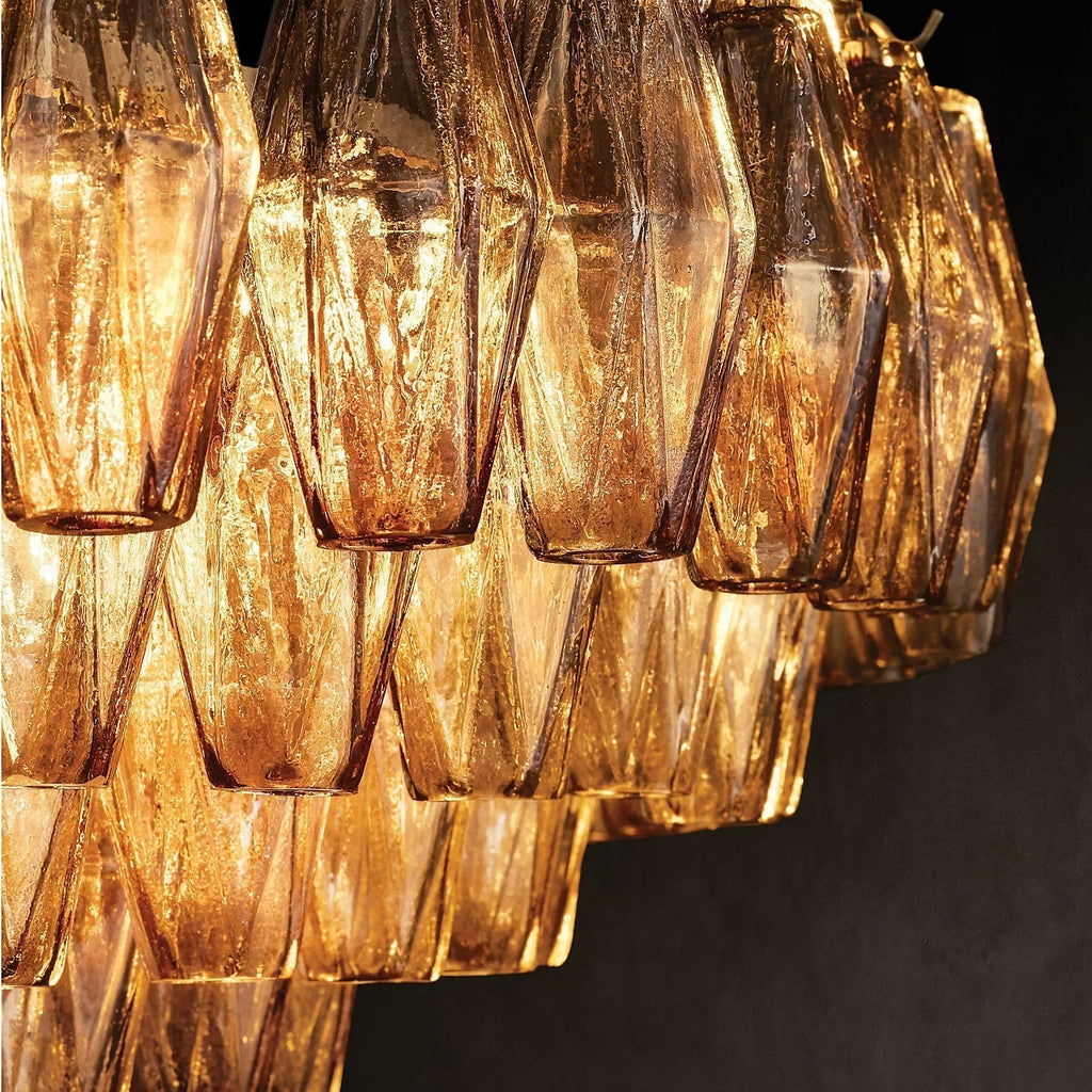 Chiaray Glass Multi-Tier Round Chandelier 47"