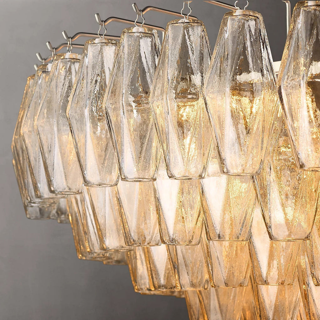 Chiaray Glass Multi-Tier Round Chandelier 47"
