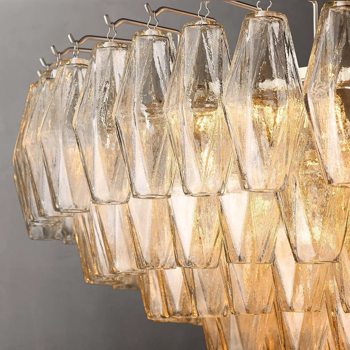 Chiaray Glass Multi-Tier Round Chandelier 47"