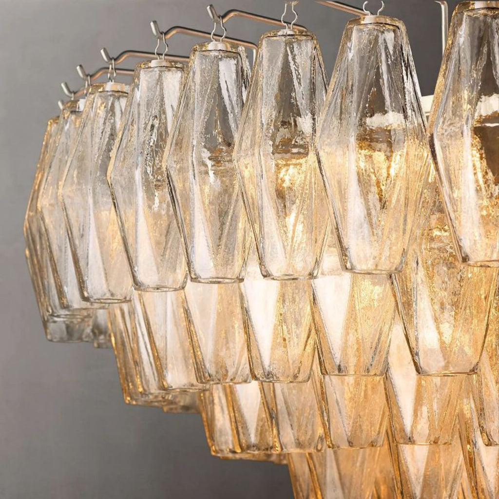 Chiaray Glass Multi-Tier Round Chandelier 47"