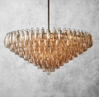 Chiaray Glass Multi-Tier Round Chandelier 47"