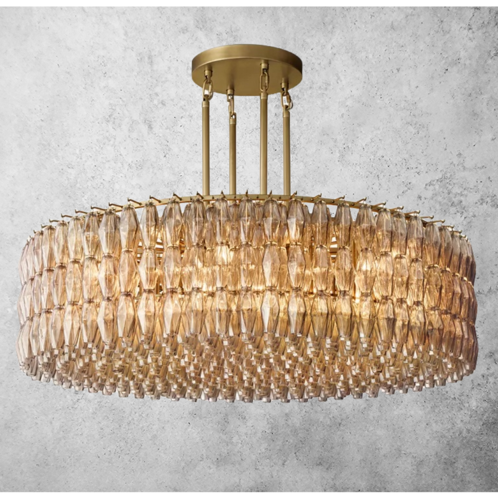 Chiaray Glass Round Chandelier 61"