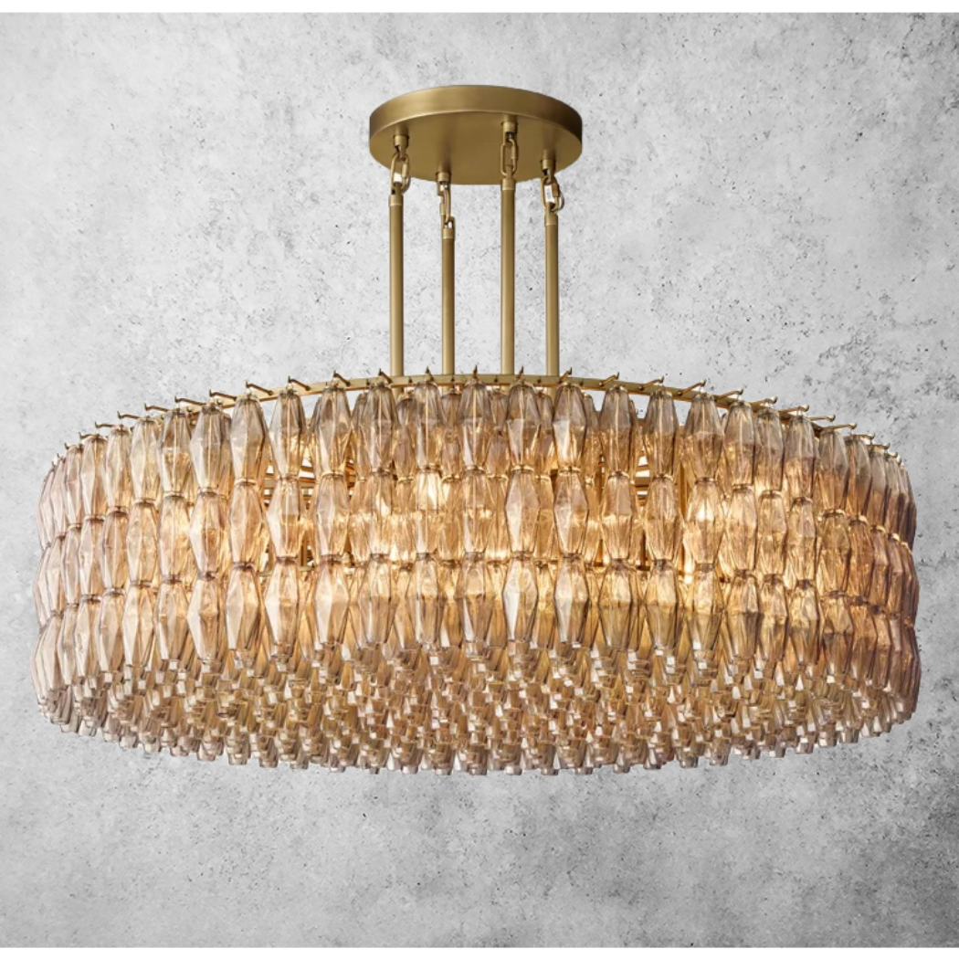 Chiaray Glass Round Chandelier 61"