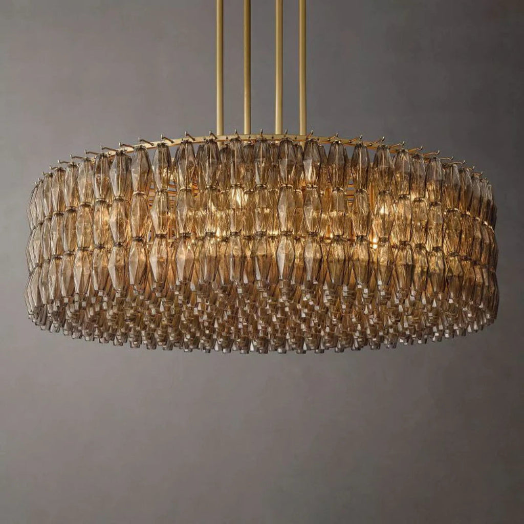 Chiaray Glass Round Chandelier 61"
