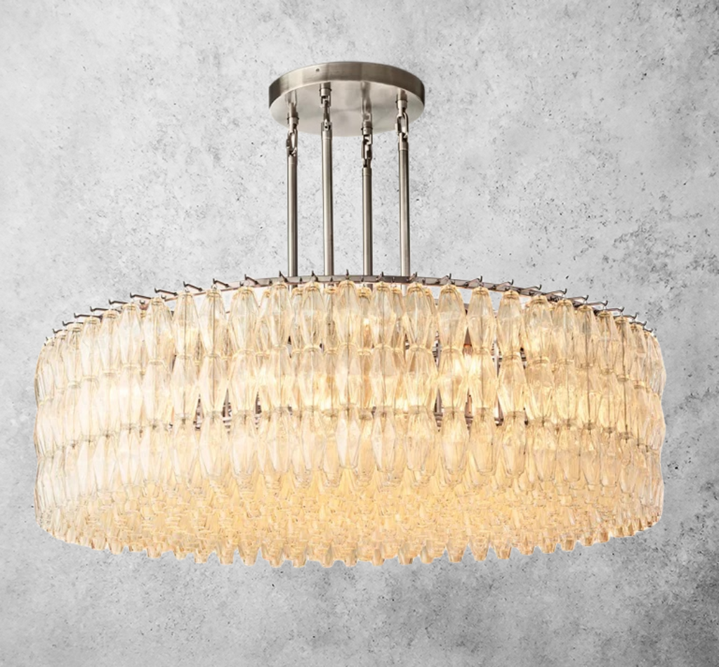 Chiaray Glass Round Chandelier 61"