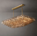 Chiaray Glass Multi-Tier Rectangular Chandelier 54"W