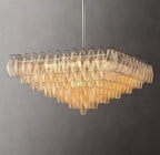 Chiaray Glass Multi-Tier Square Chandelier 32"
