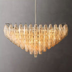 Chiaray Glass Multi-Tier Square Chandelier 32"