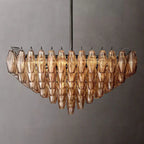 Chiaray Glass Multi-Tier Square Chandelier 32"