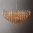 Chiaray Glass Multi-Tier Square Chandelier 32"