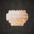 Selenite Crystal Round Chandelier 31.5" 40.2"