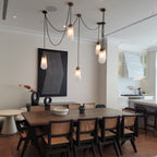 Modern Floating Pears-inspired Frosted Glass Chandelier for High-ceiling