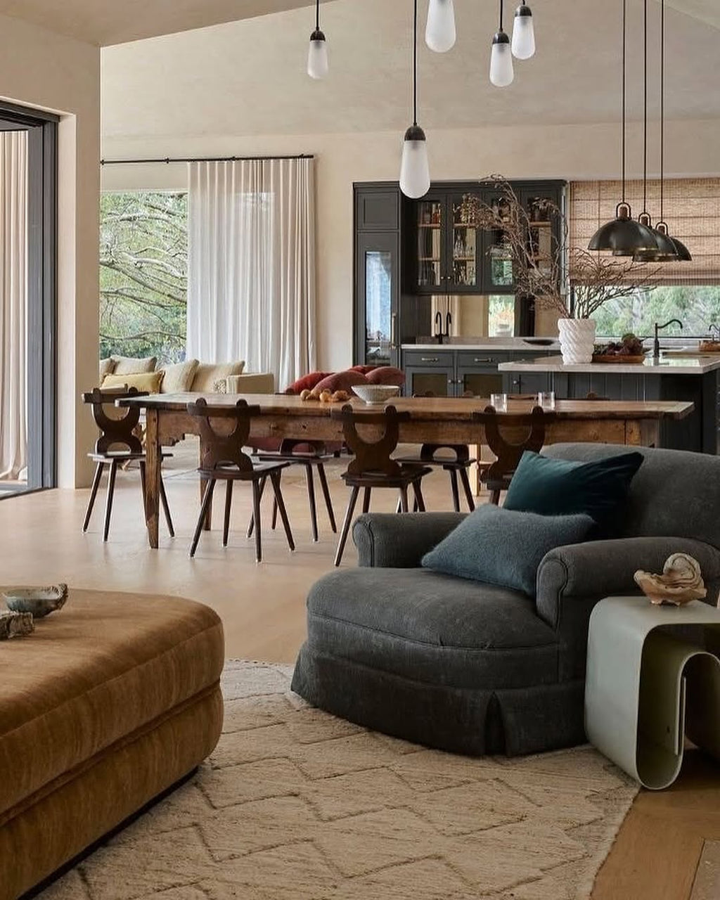 Modern Floating Pears-inspired Frosted Glass Chandelier for High-ceiling