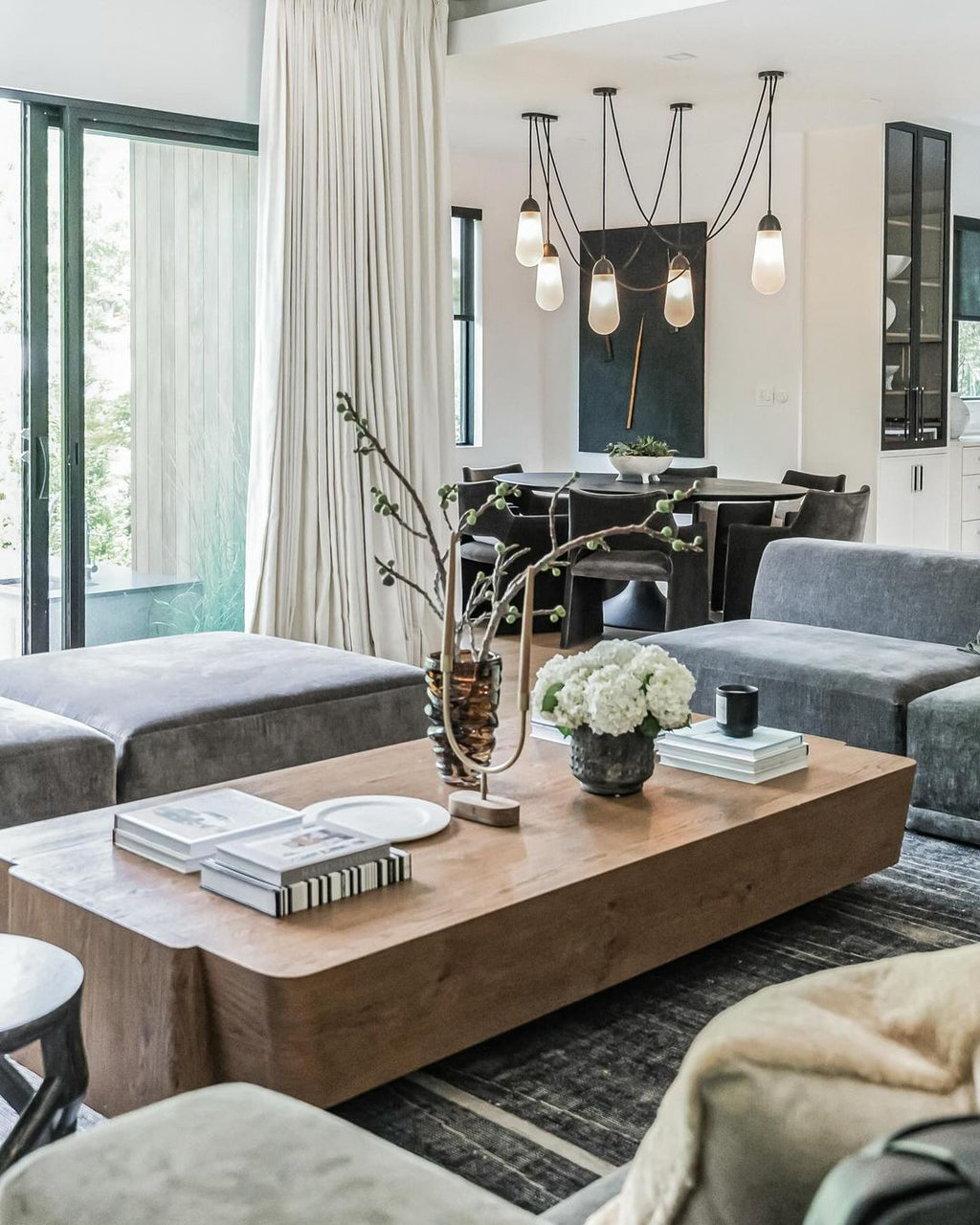 Modern Floating Pears-inspired Frosted Glass Chandelier for High-ceiling