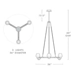 Aurora 3 Light Chandelier