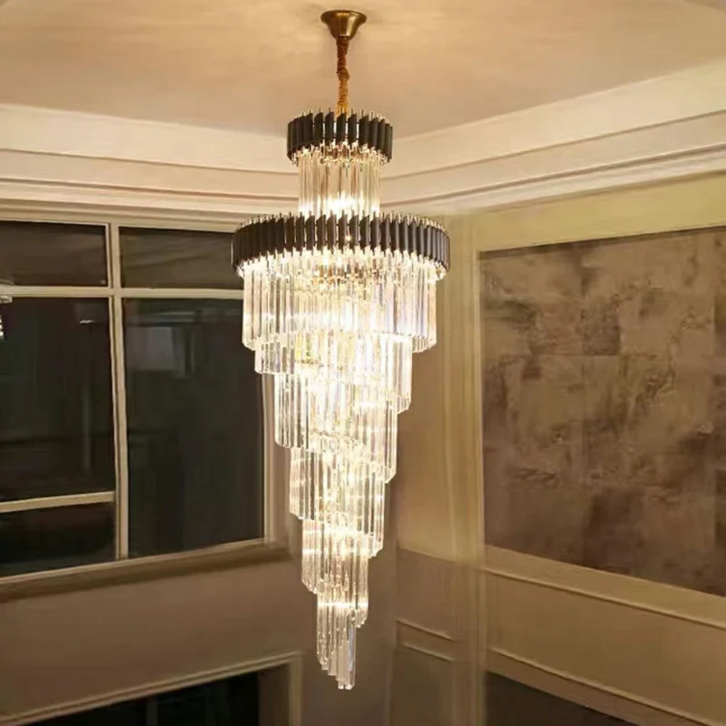 Bourbons Multi-layer Crystal Chandelier