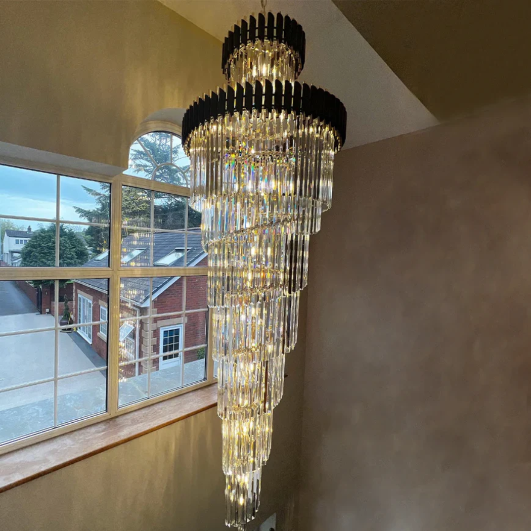 Bourbons Multi-layer Crystal Chandelier