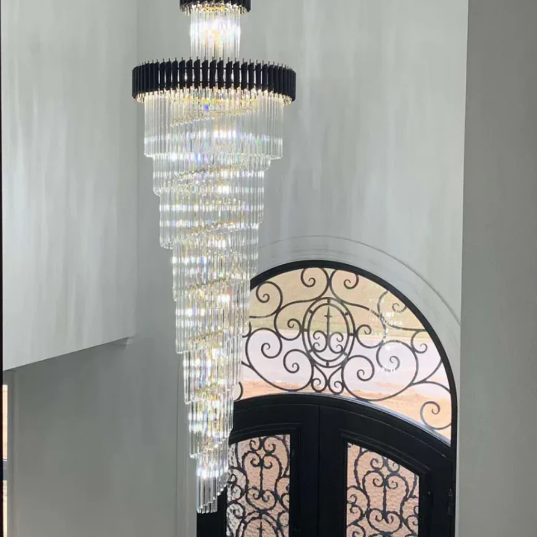 Bourbons Multi-layer Crystal Chandelier