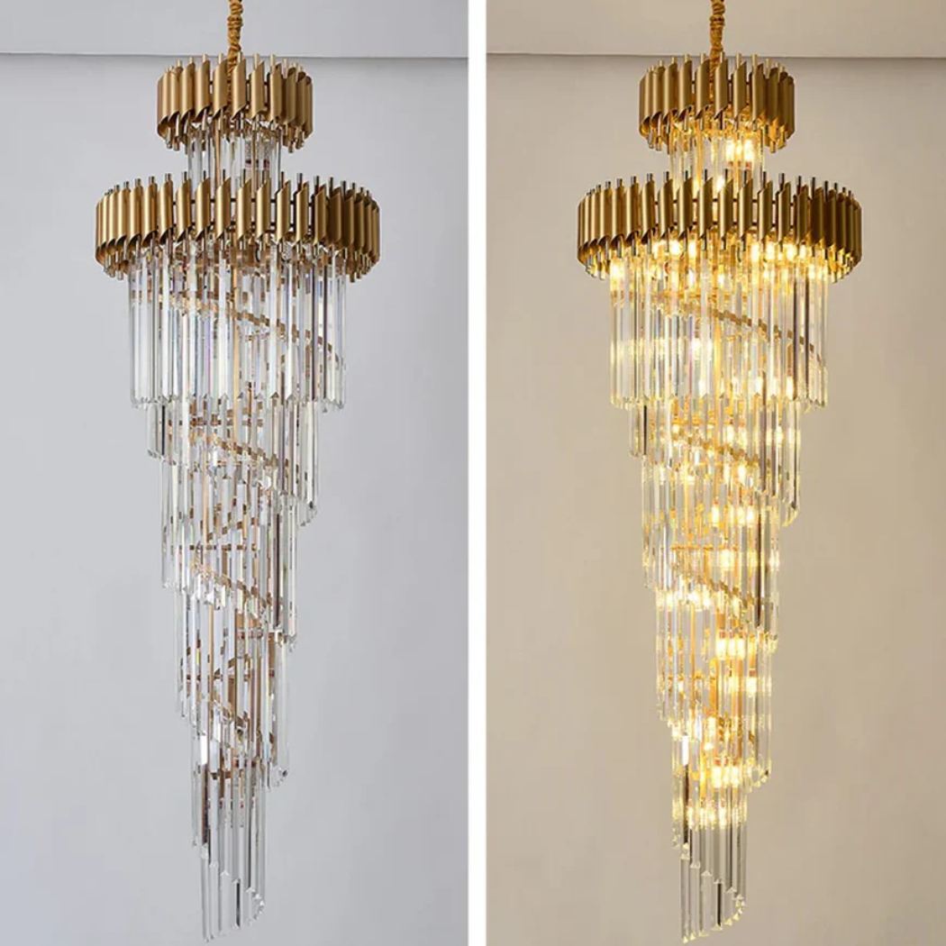 Bourbons Multi-layer Crystal Chandelier